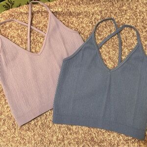 Arizona Jean Company Ribbed Tank Tops in Lavender and Blue